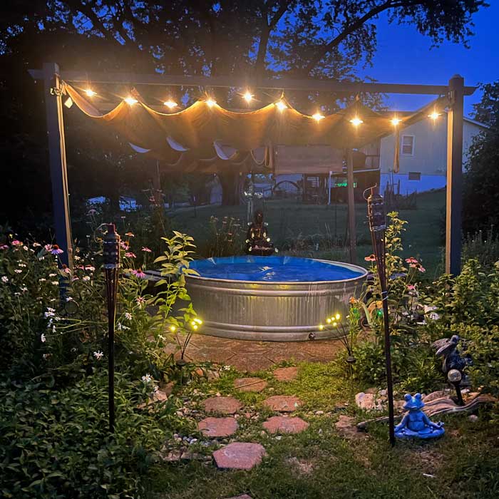 Salt Water Stock Tank Pool - Forest Healing Center